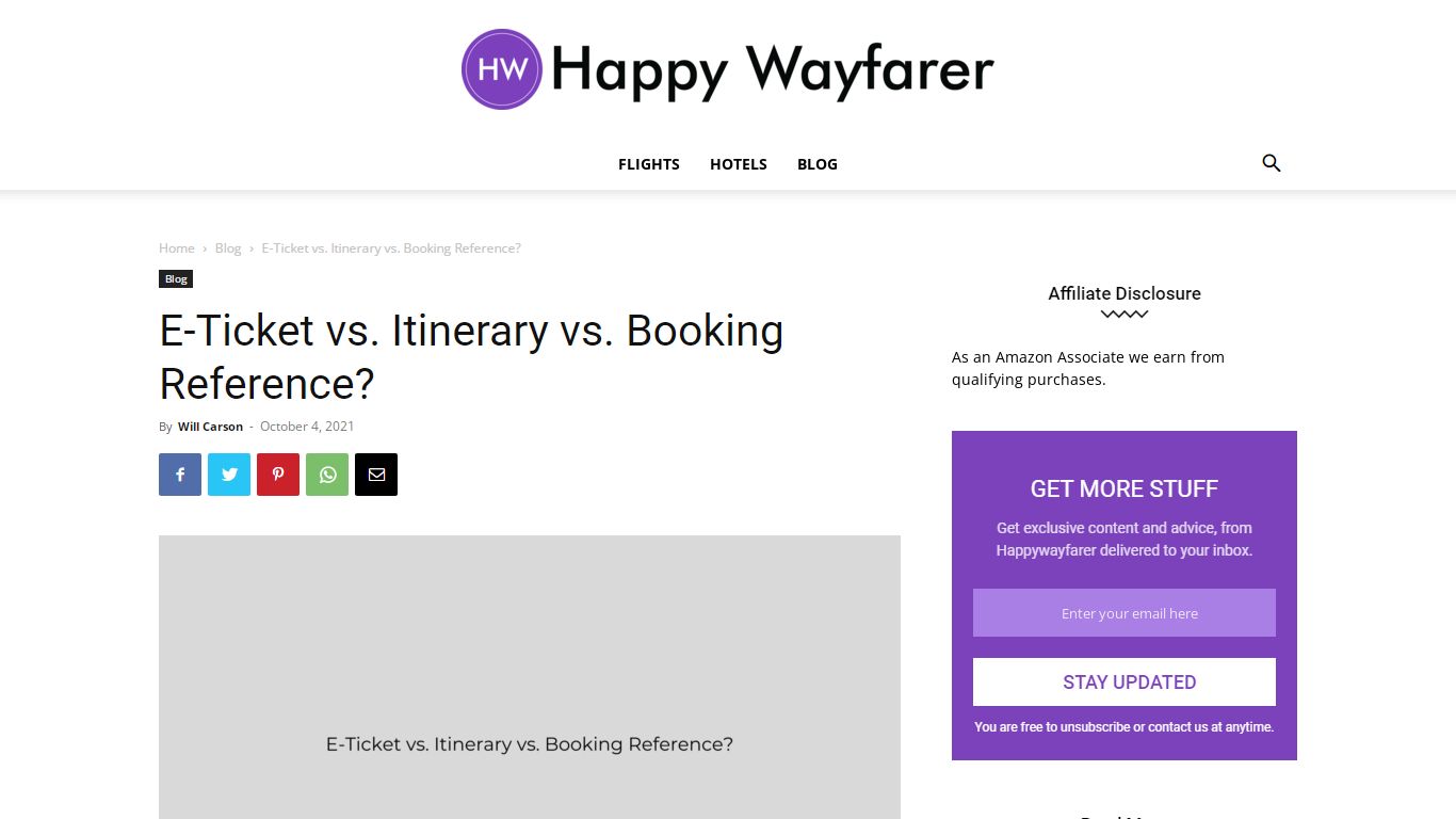 E-Ticket Vs. Itinerary Vs. Booking Reference? | Happy Wayfarer